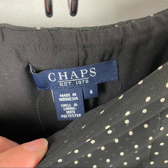 Chaps Polka Dot Flowy Drape Skirt Size 4 - Picture 4 of 4